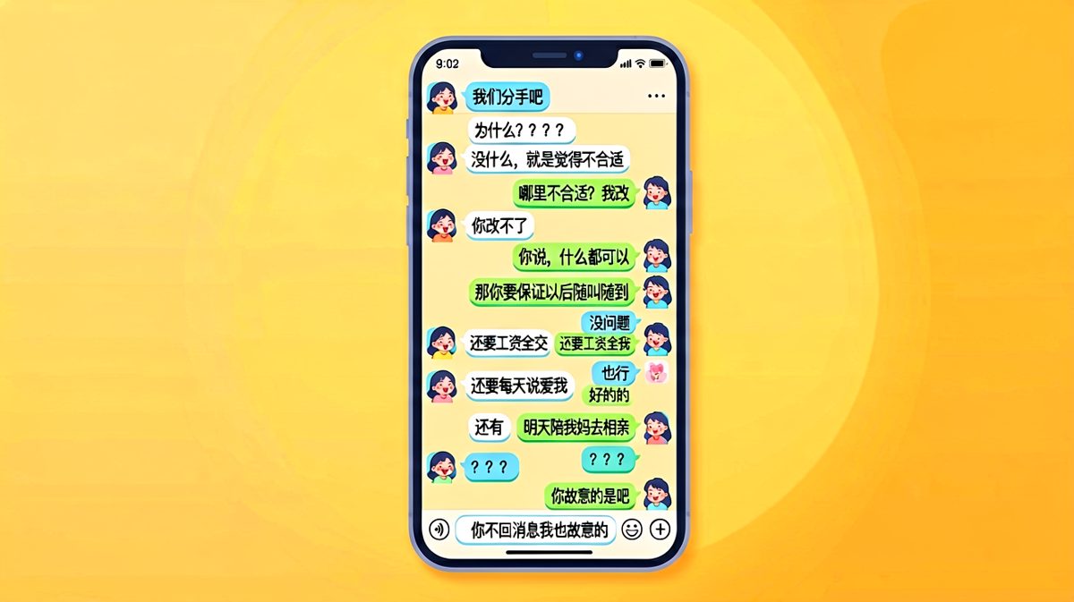 深夜分手玩笑的反向操作，女生自己翻车