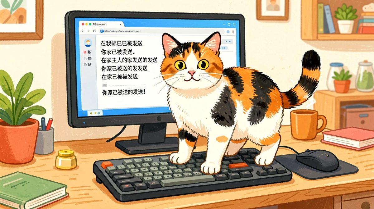 猫咪：今天我也帮主人工作了呢