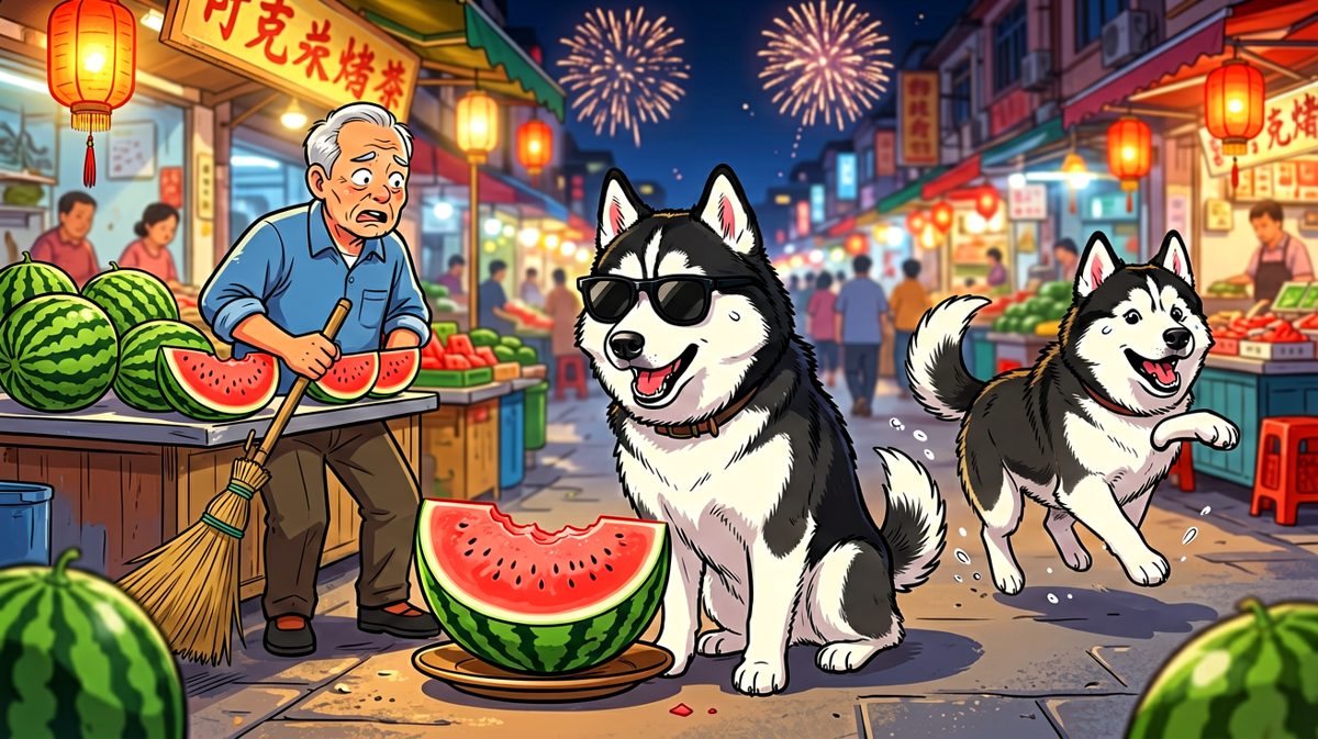 二哈：这瓜保熟吗？不熟我帮你吃！