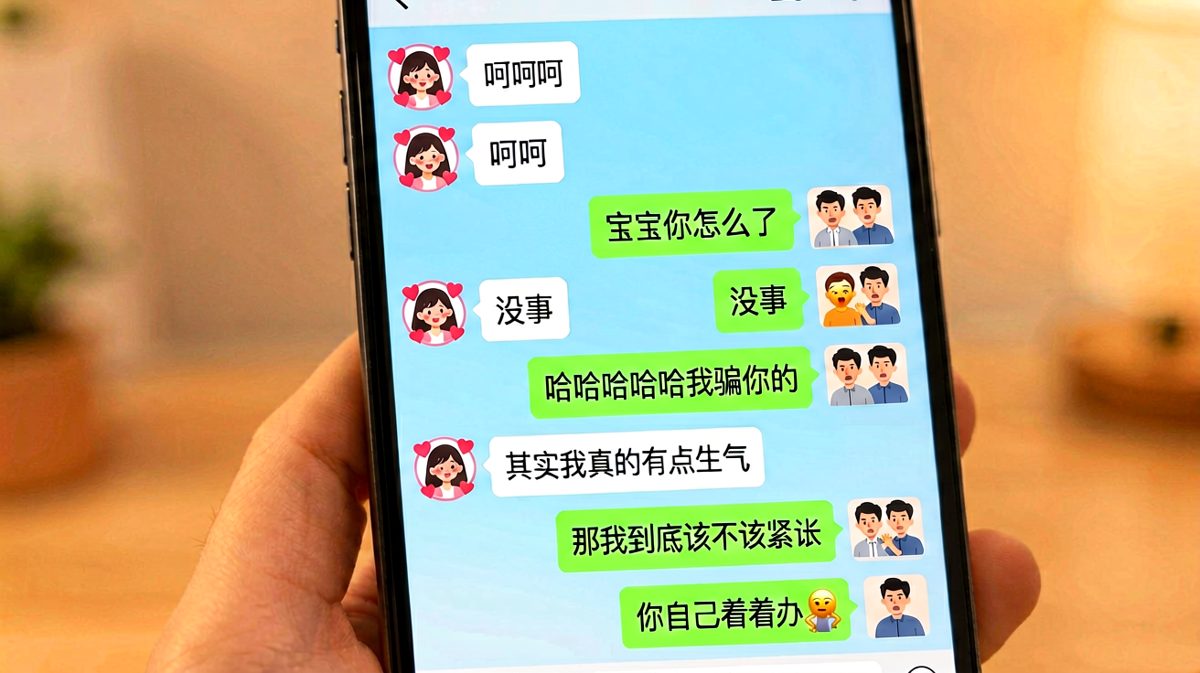 一个'呵呵'引发的血案——男生在紧张与佛系之间反复横跳