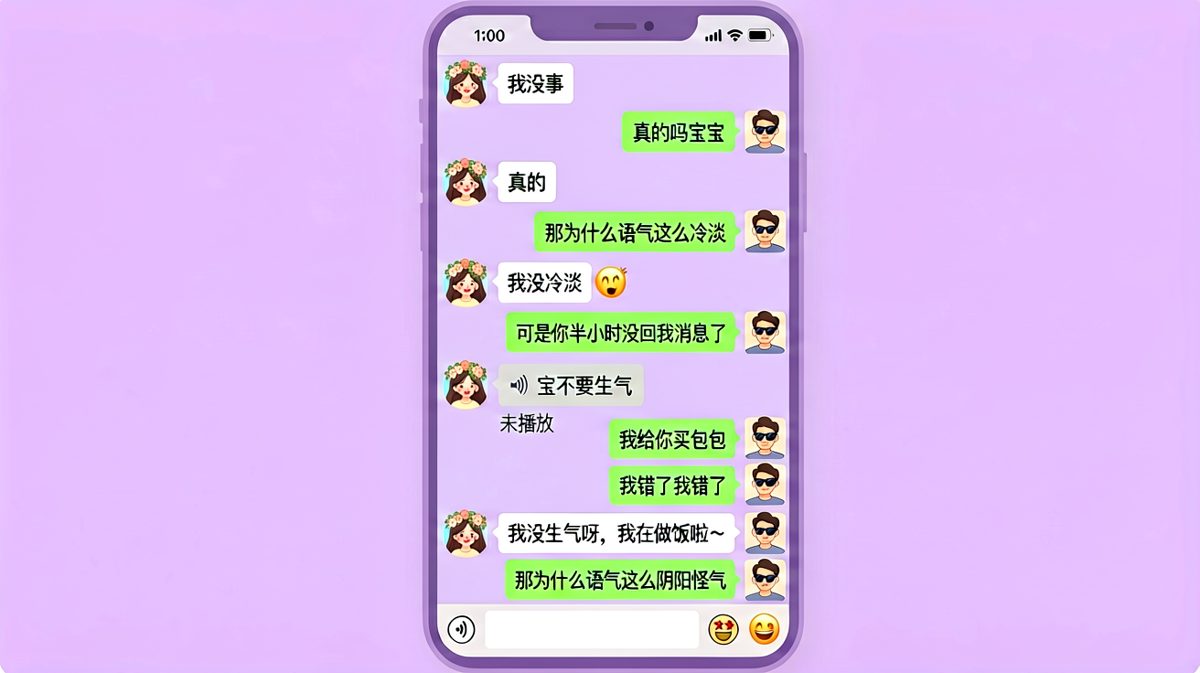 '我没事'翻译过来可能是'你死定了'