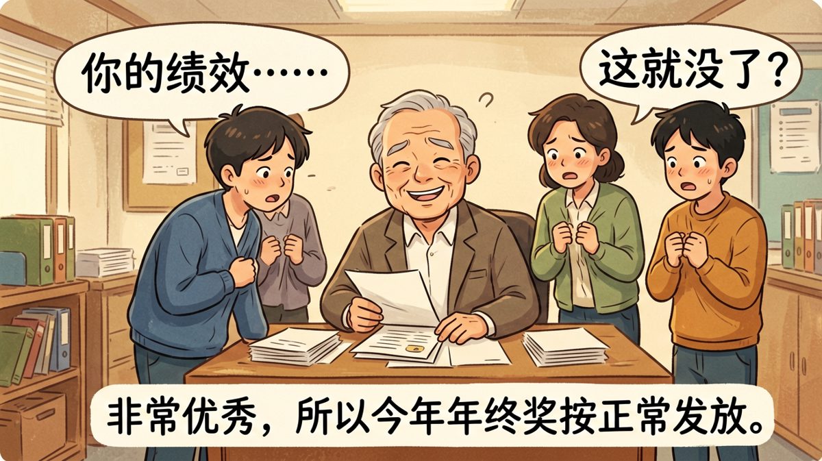 年度绩效考核揭晓，员工以为要加薪，结果只是'正常'发放
