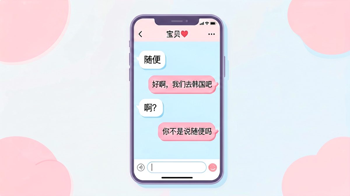 "随便"引发的跨国危机——当男友说随便时，他可能去了韩国