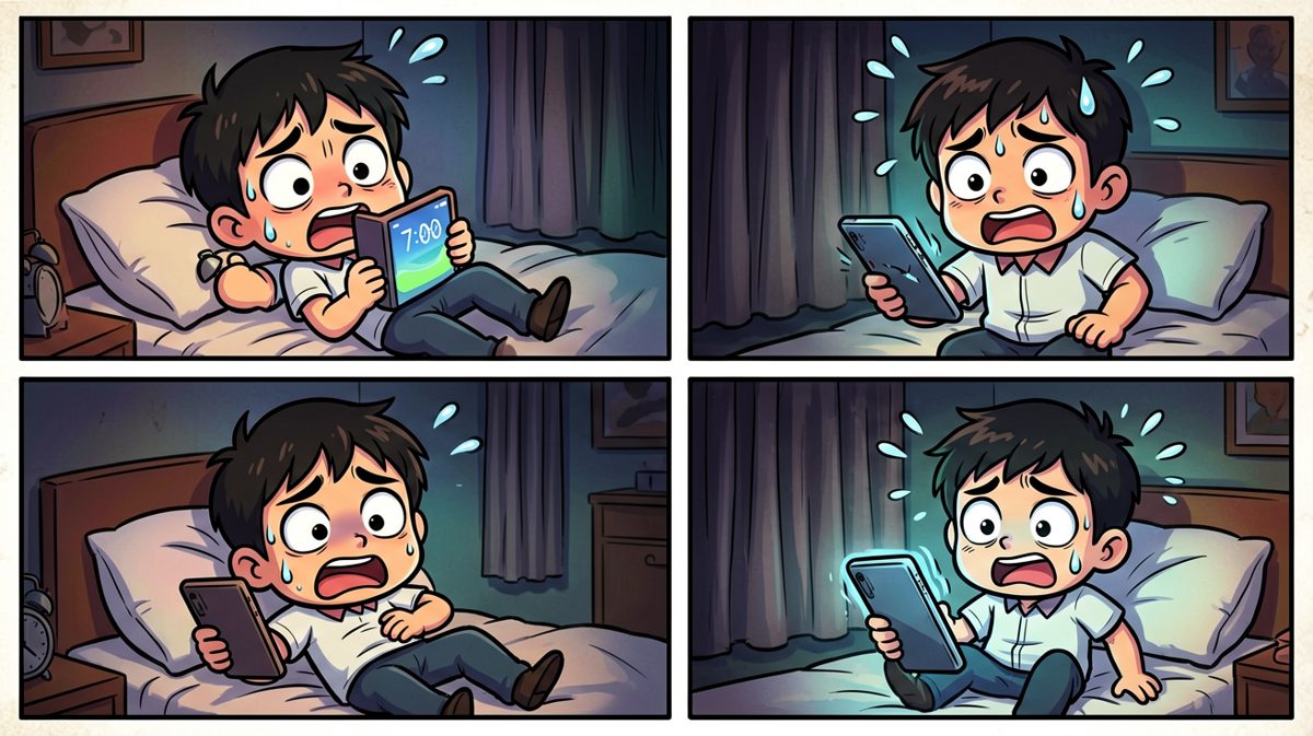 闹钟响起，看到时间的瞬间整个人崩溃