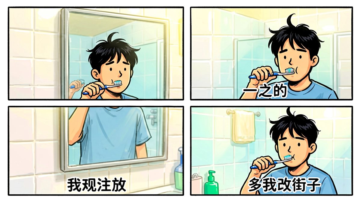 灵魂还在床上，身体已经机械式洗漱。