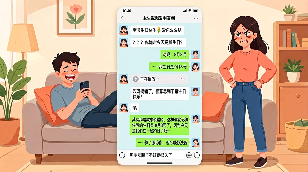 记错生日的男生，用一顿骚操作成功把事故变成了故事。