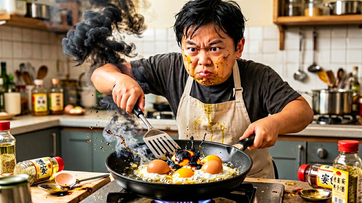 他以为自己在做法式料理，其实厨房在打仗。