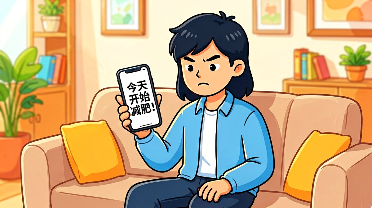 深夜立下减肥flag，眼神无比坚定