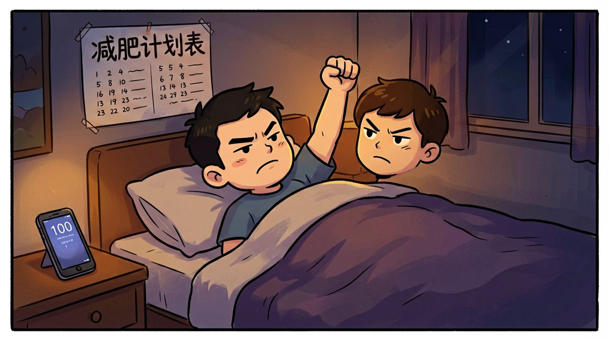 深夜立下Flag，发誓再也不吃宵夜了！