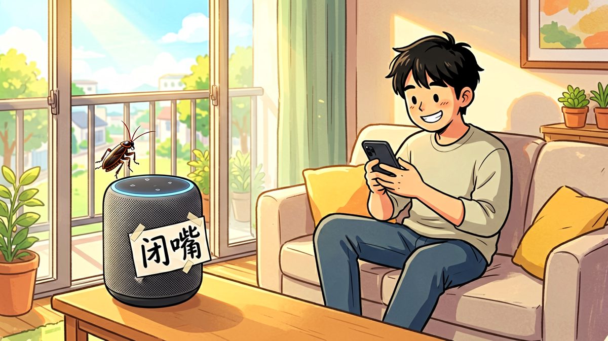 最终，音箱被贴上"闭嘴"标签流放阳台，主人继续用手机听歌。