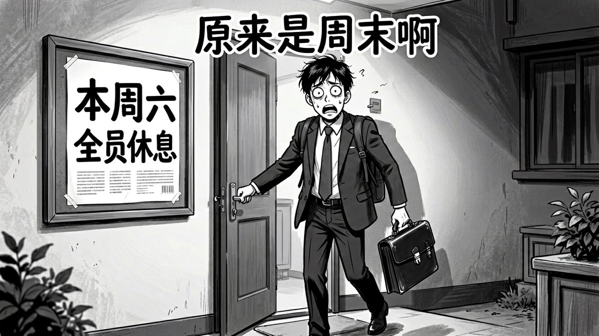 今天是周末啊……