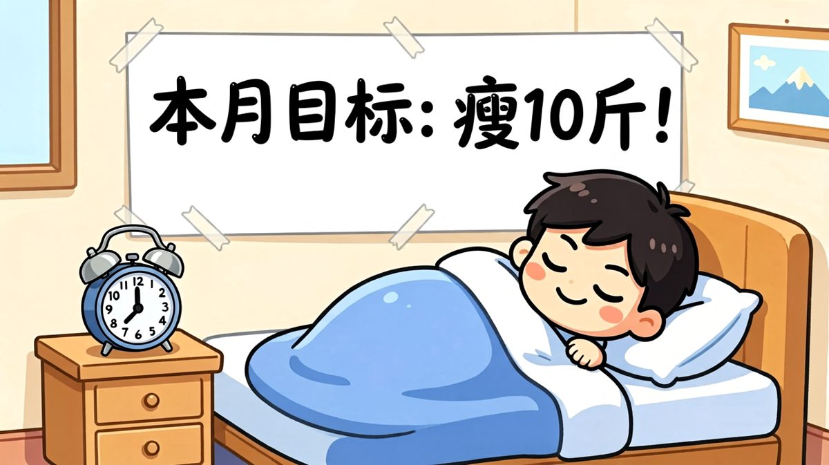 信誓旦旦开启减肥第一天。