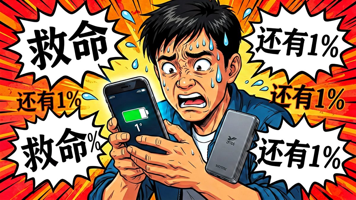 电量1%时的我，比考试交卷前最后一秒还紧张
