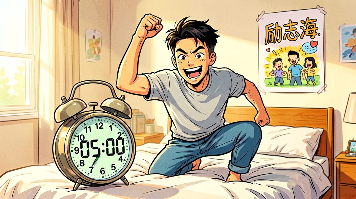 定好闹钟，雄心万丈！