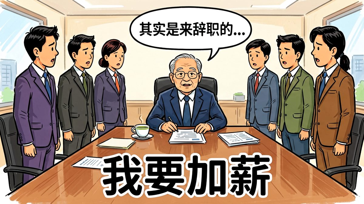 员工开口要加薪，老板以为表现好，实际是来递交辞呈的神反转名场面。