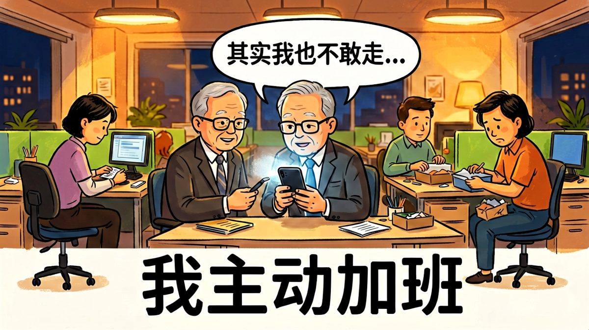 员工主动说要加班，老板以为感动，实际是老板自己也在摸鱼不敢走的职场神反转现场。