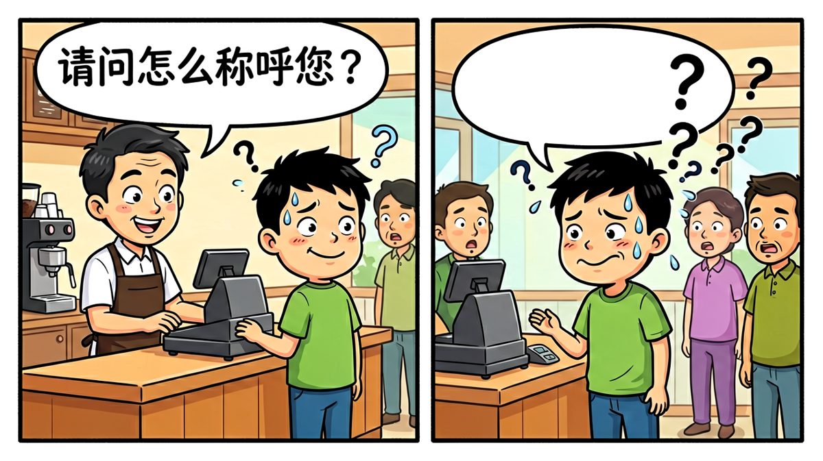 被问名字的一瞬间，大脑彻底宕机。