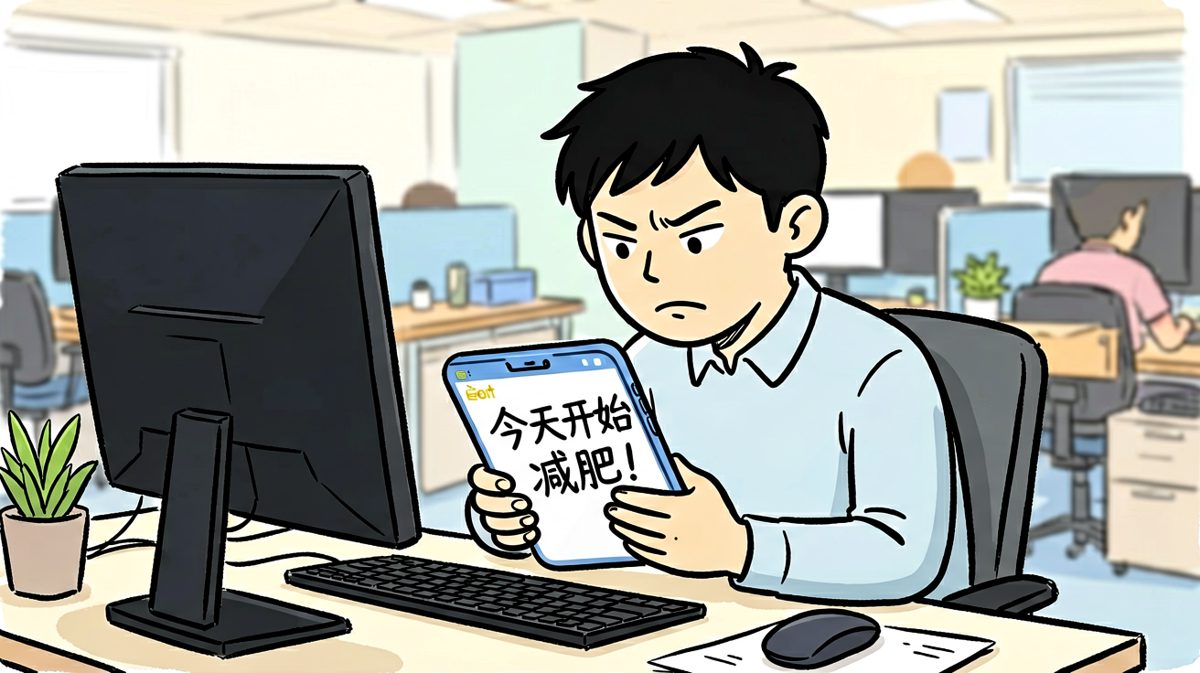 打工人立下减肥flag，雄心万丈