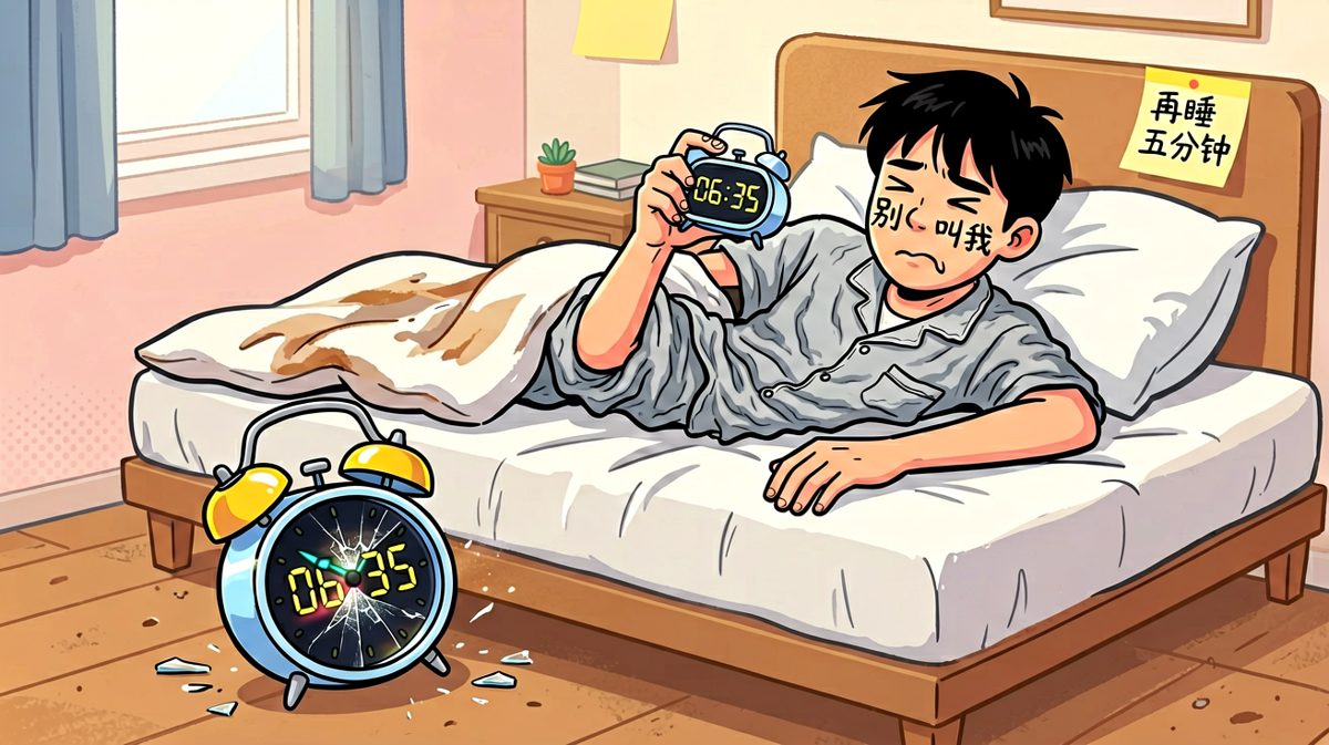 第二格：拍掉闹钟，誓死抵抗起床的命运