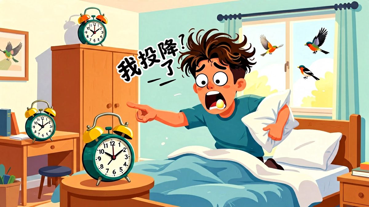 第三格：闹钟连环追杀，终于被逼起床