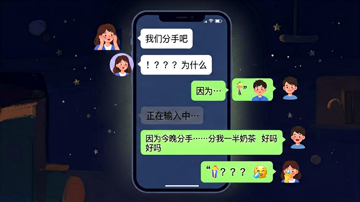 差点以为要分手，原来是分奶茶