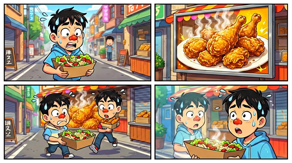 路过炸物店，灵魂开始动摇
