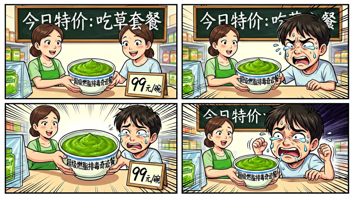 九十九块钱一碗的'绿色不明物体'……告辞！
