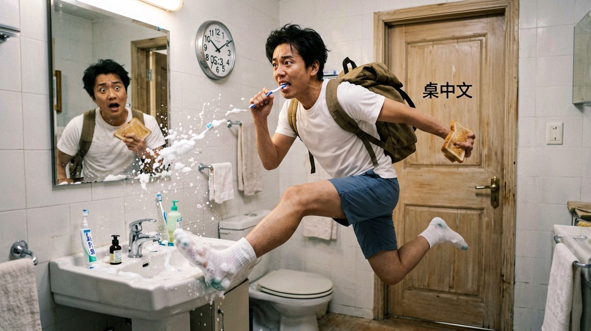 极限洗漱，和时间赛跑！