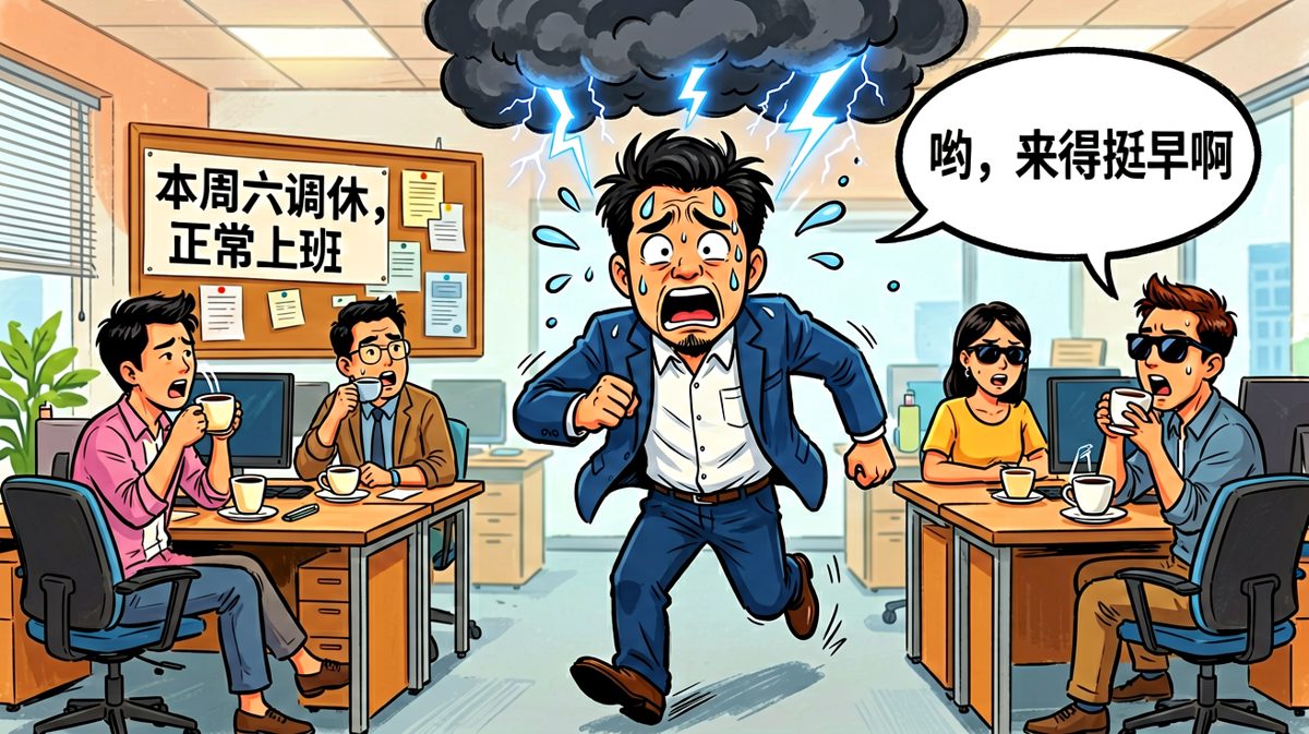 冲到公司才发现——今天是周六！