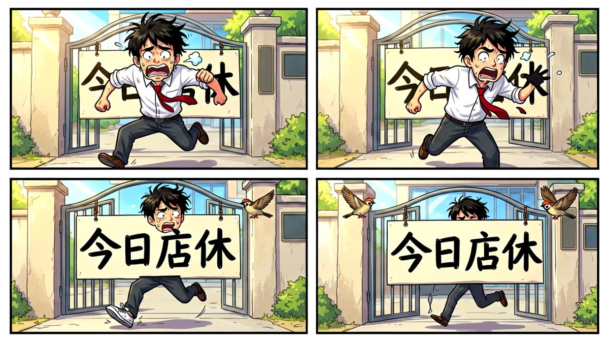 一路狂奔到公司，却发现今天是休息日