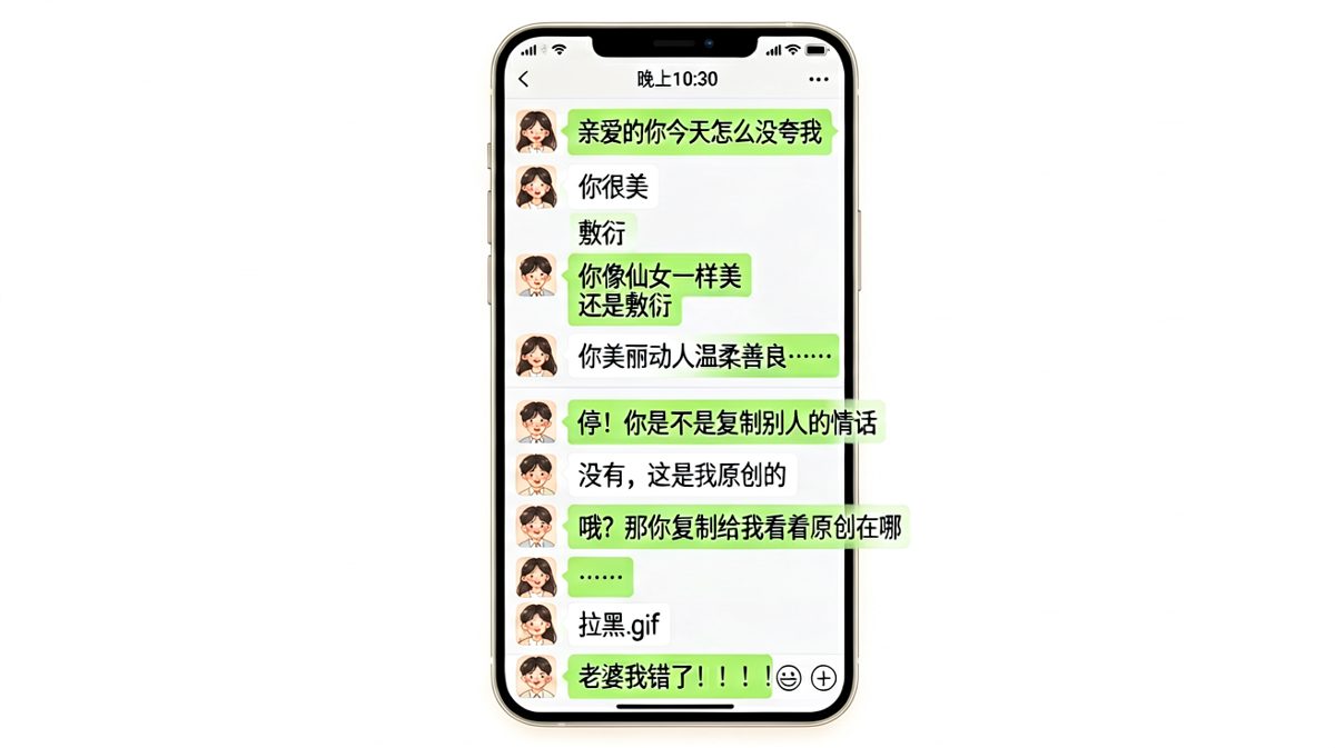 情话复制粘贴翻车现场