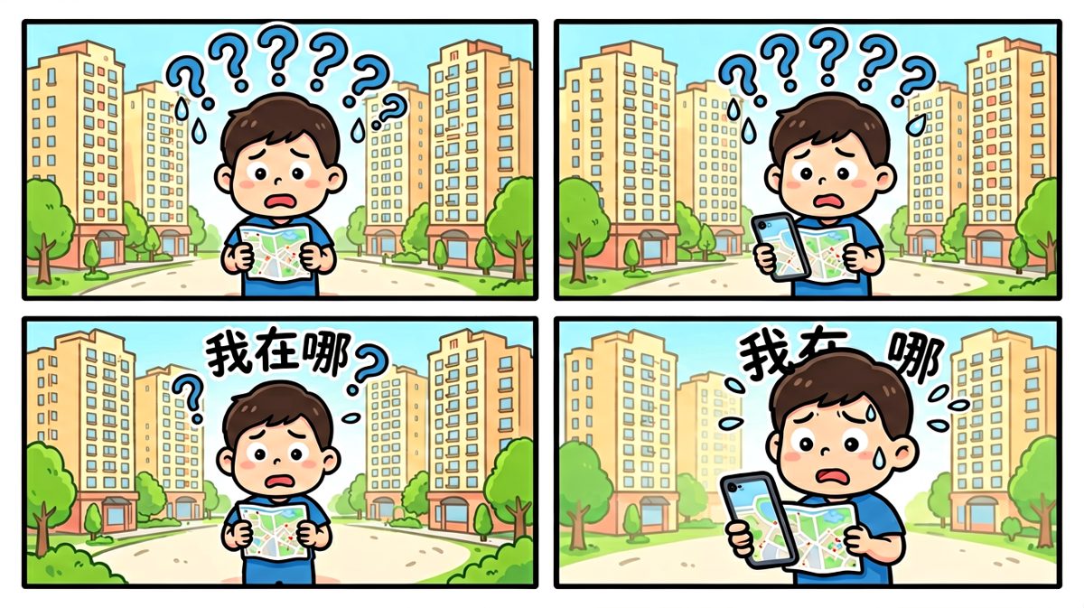 小区太大找不到门，小哥彻底迷路了。