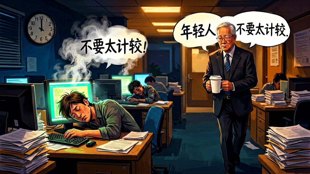 老板：'年轻人不要太计较'，员工惊醒问'计较什么'，老板：'计较加班费'