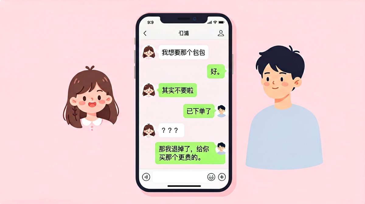 下单前的犹豫，是男生精心设计的反转