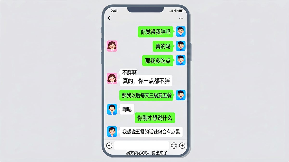 女朋友问胖不胖，男朋友的回答让人笑到拍腿
