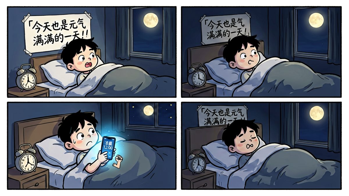 深夜立Flag：明天一定早起！