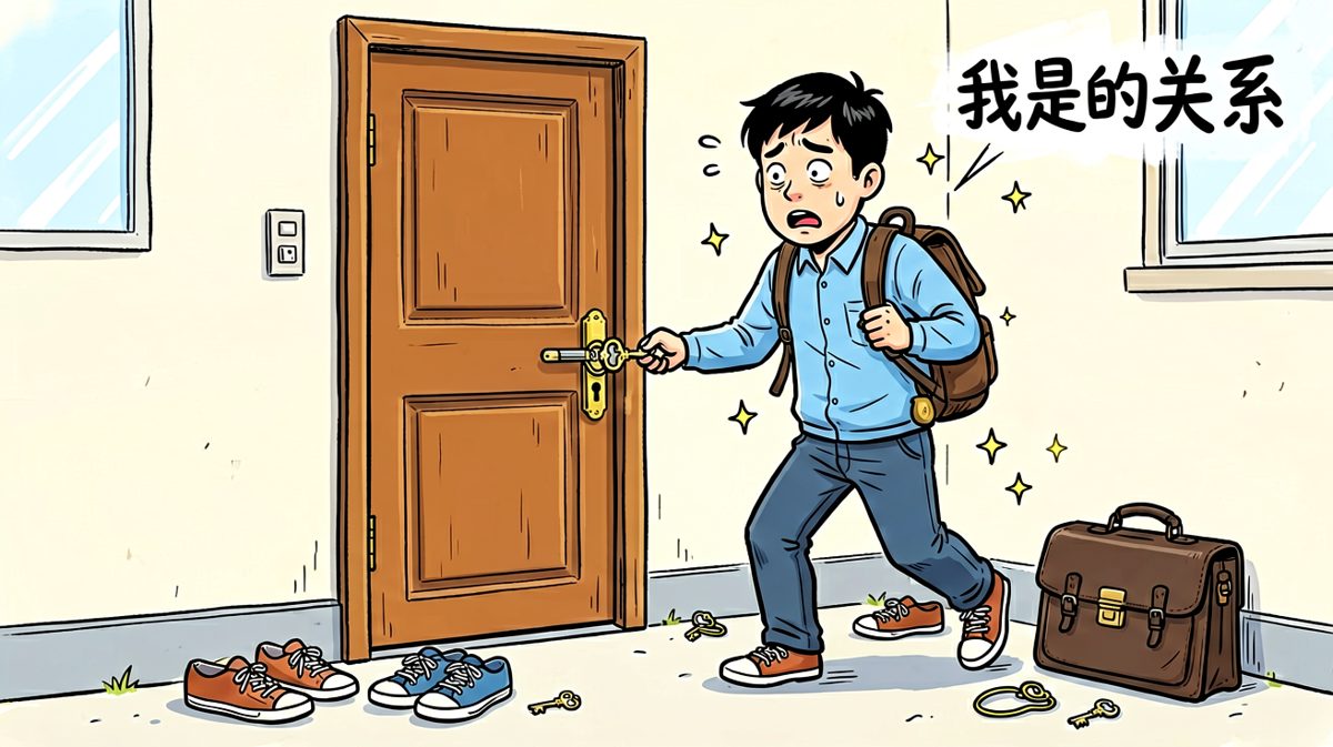 忘带钥匙，门已反锁