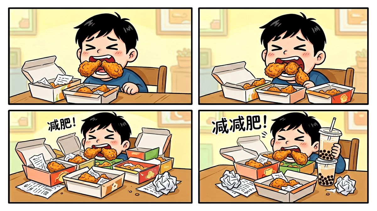 一顿操作下来，减肥计划已随风而去。
