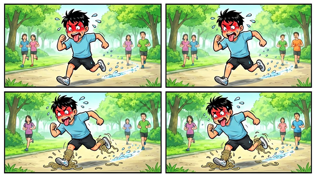 跑了五米就濒临崩溃