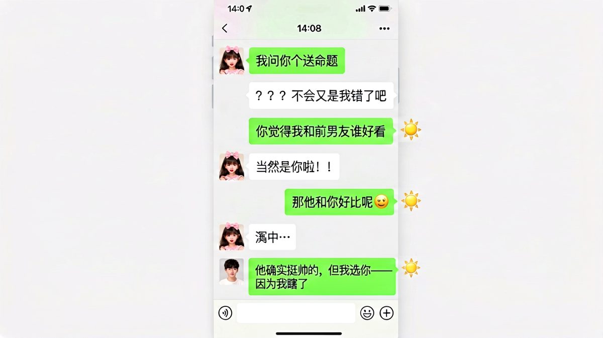 送命题秒变求生欲，瞎了眼也算理由