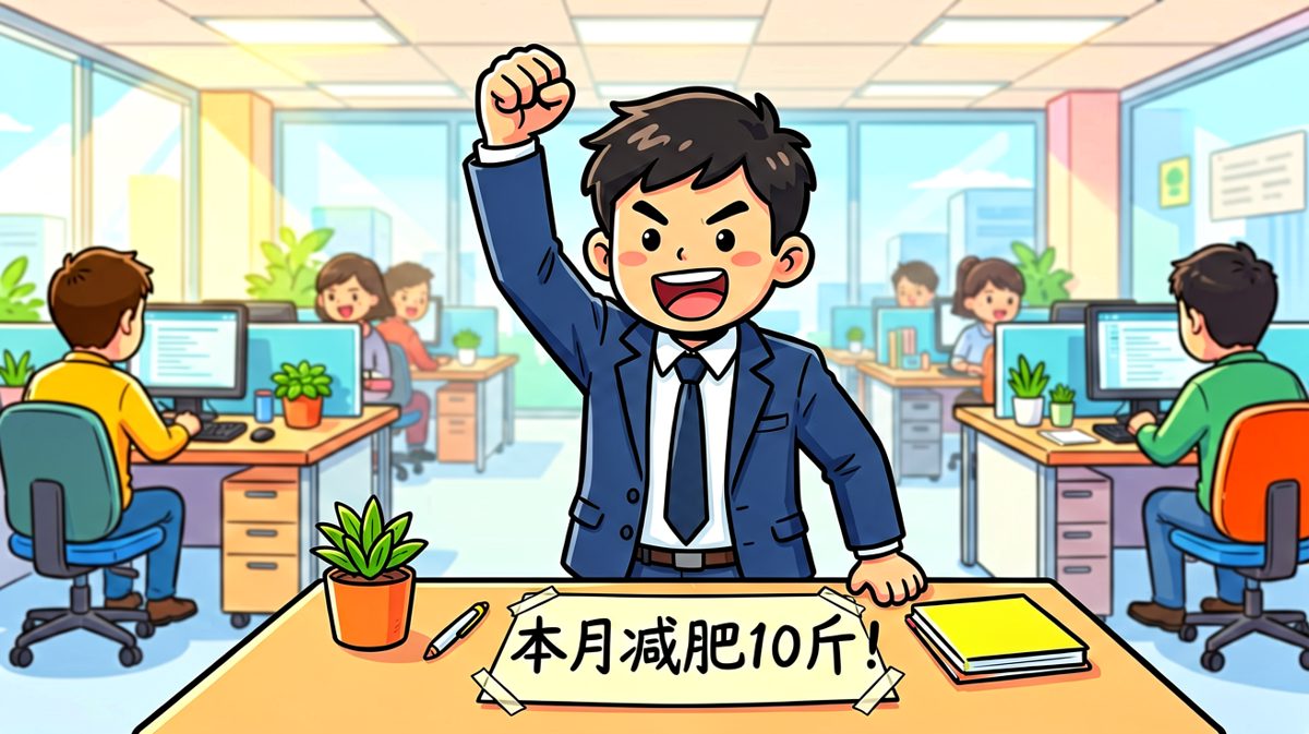 周一早晨，雄心壮志立下减肥flag