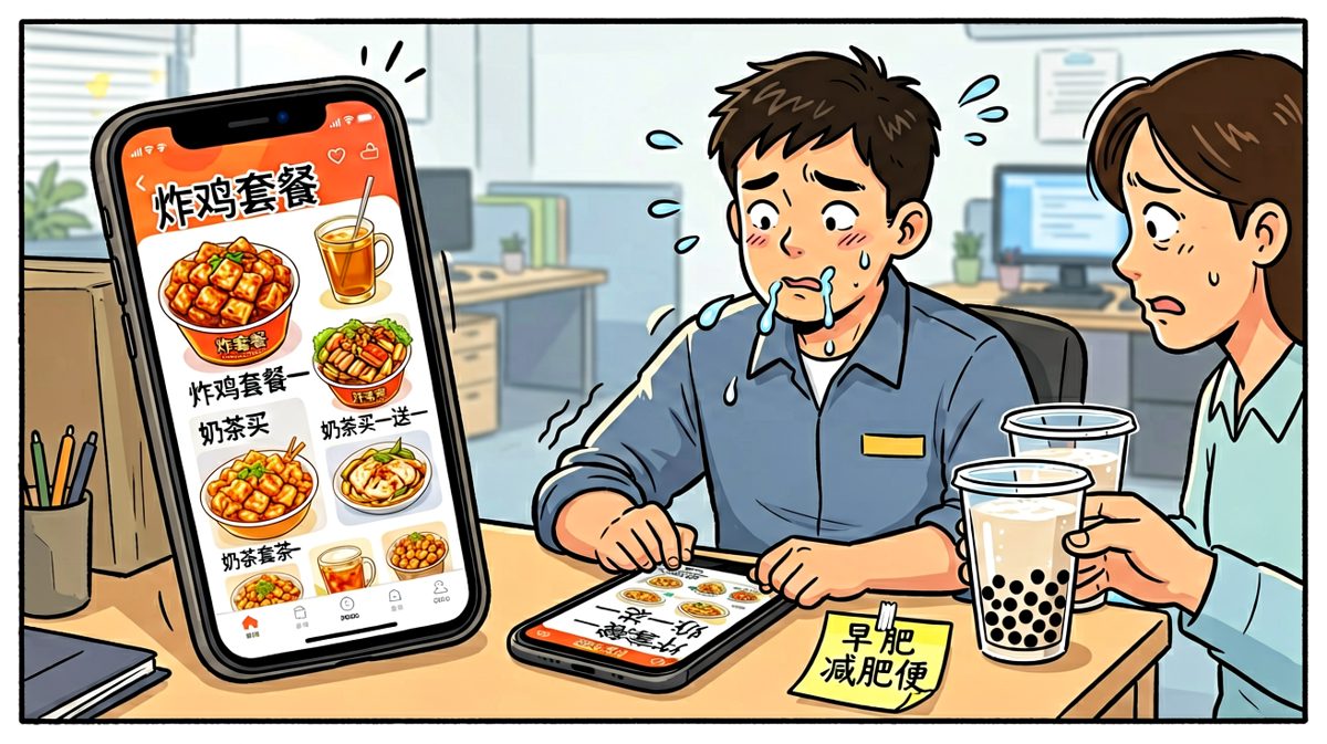 中午外卖诱惑，flag开始动摇