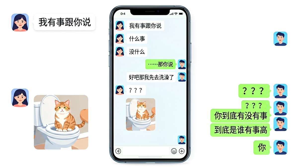 「你有事跟他说」然后就没有然后了