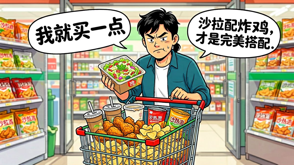 嘴上说减肥，手却很诚实地往车里塞