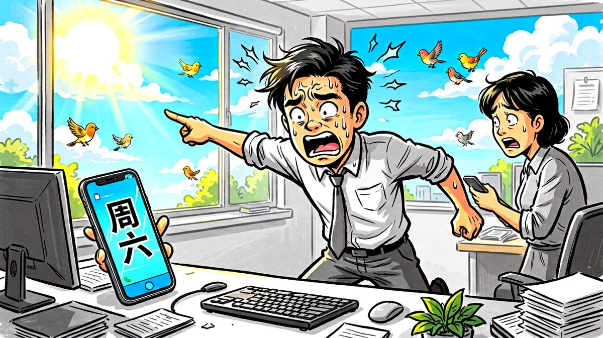同事：那个……今天周六啊……