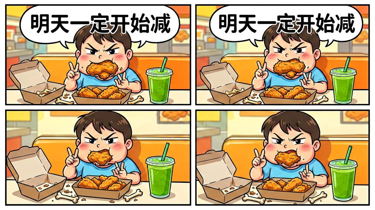 明天一定减，今晚先吃饱