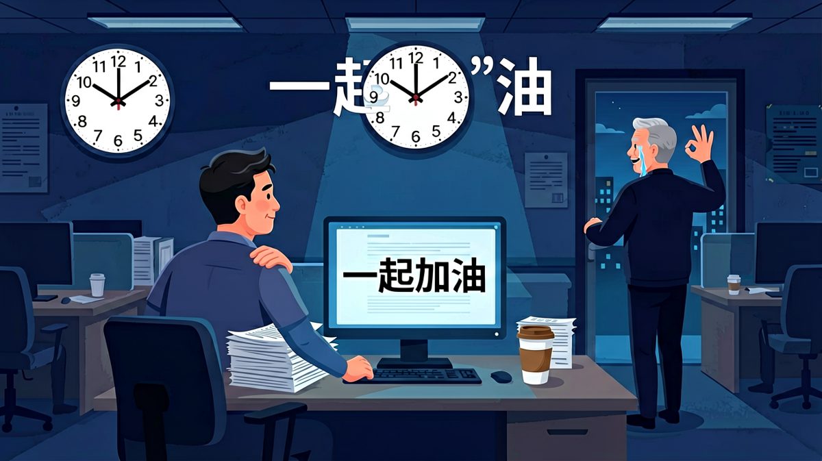 老板：我陪你加班！结果他自己先走了……