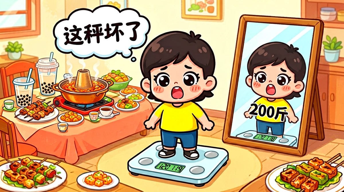 减肥第一天：只要我瞎，体重就追不上我。
