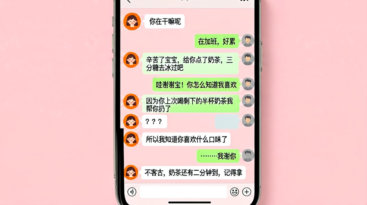 女生自称了解男生口味，真相是被扔了半杯奶茶