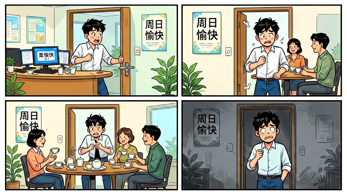 第四格：今天是周日……